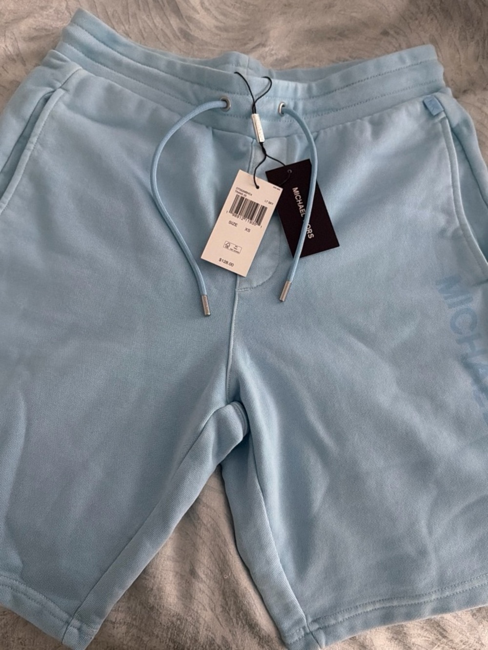 Michael Kors Men's Sky Blue Athletic Drawstring Shorts